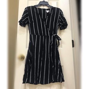 Striped Wrap Dress